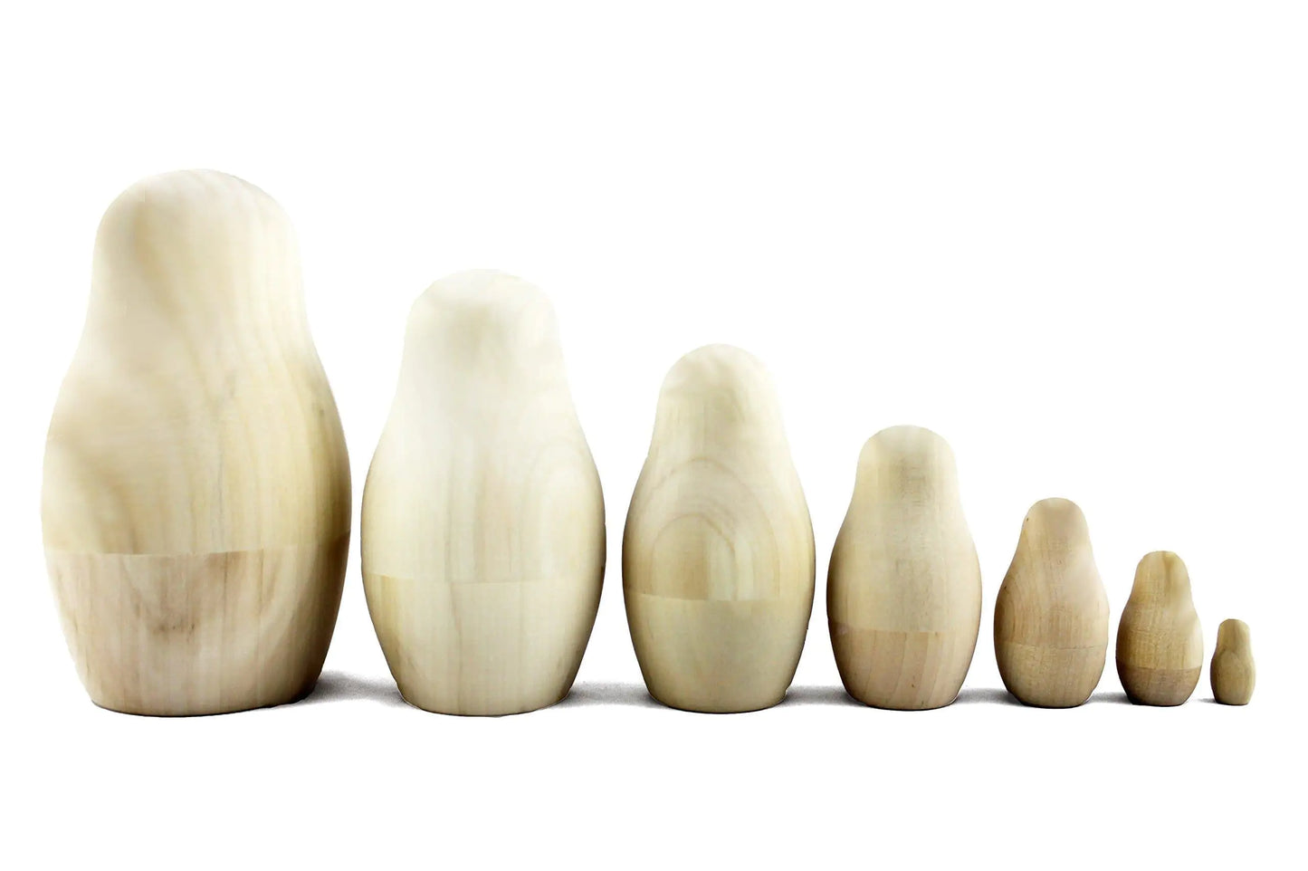 Unpainted Nesting Dolls DIY 7 Pcs Matryoshka