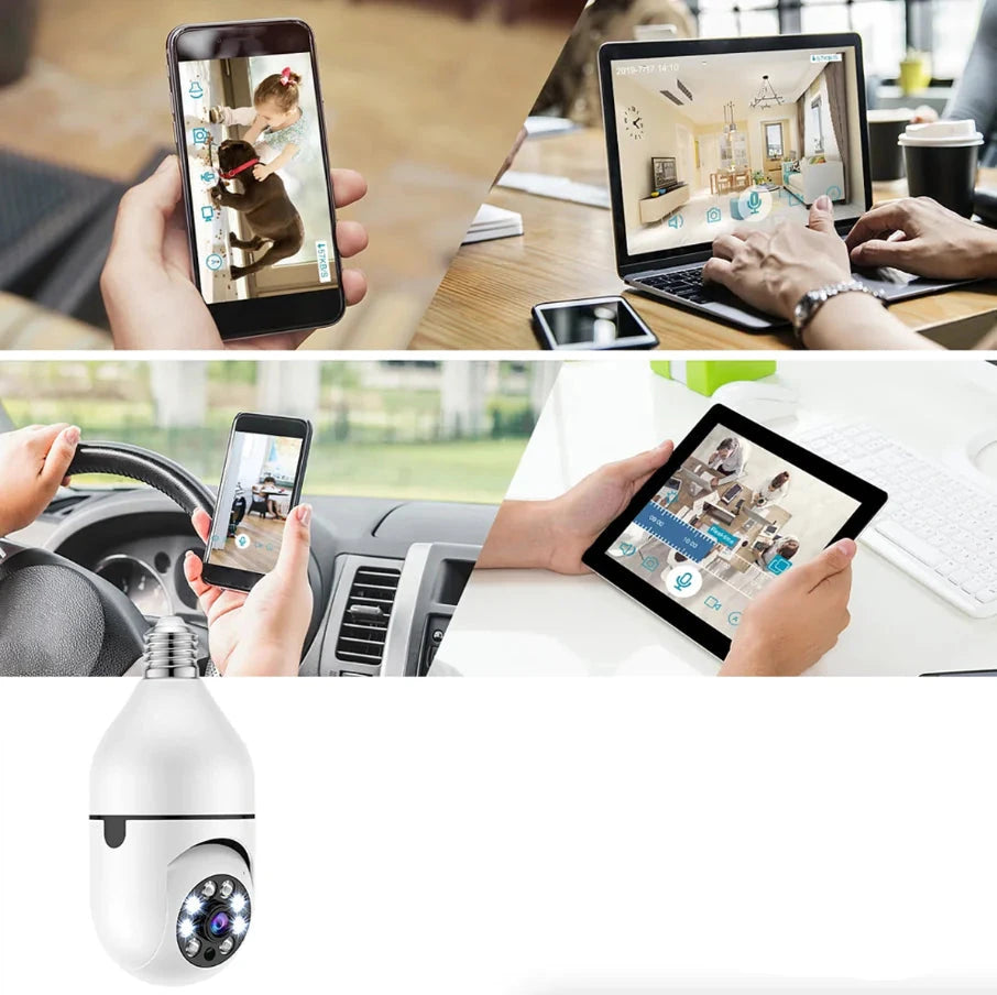 360° 1080P Light Bulb Security Camera