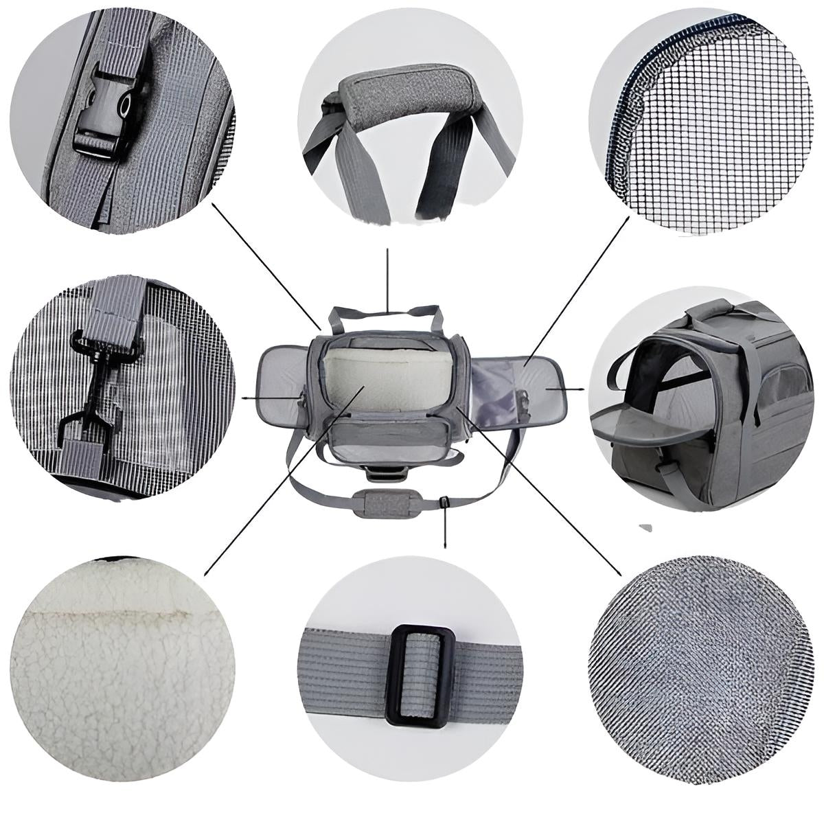 Pet Carrier Messenger Travel Bag