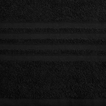 Black Bath Towel 12 Pcs Set Soft Cotton