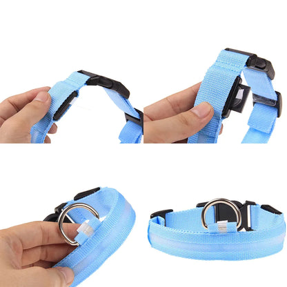 Adjustable LED Flashing Light Dog Collar
